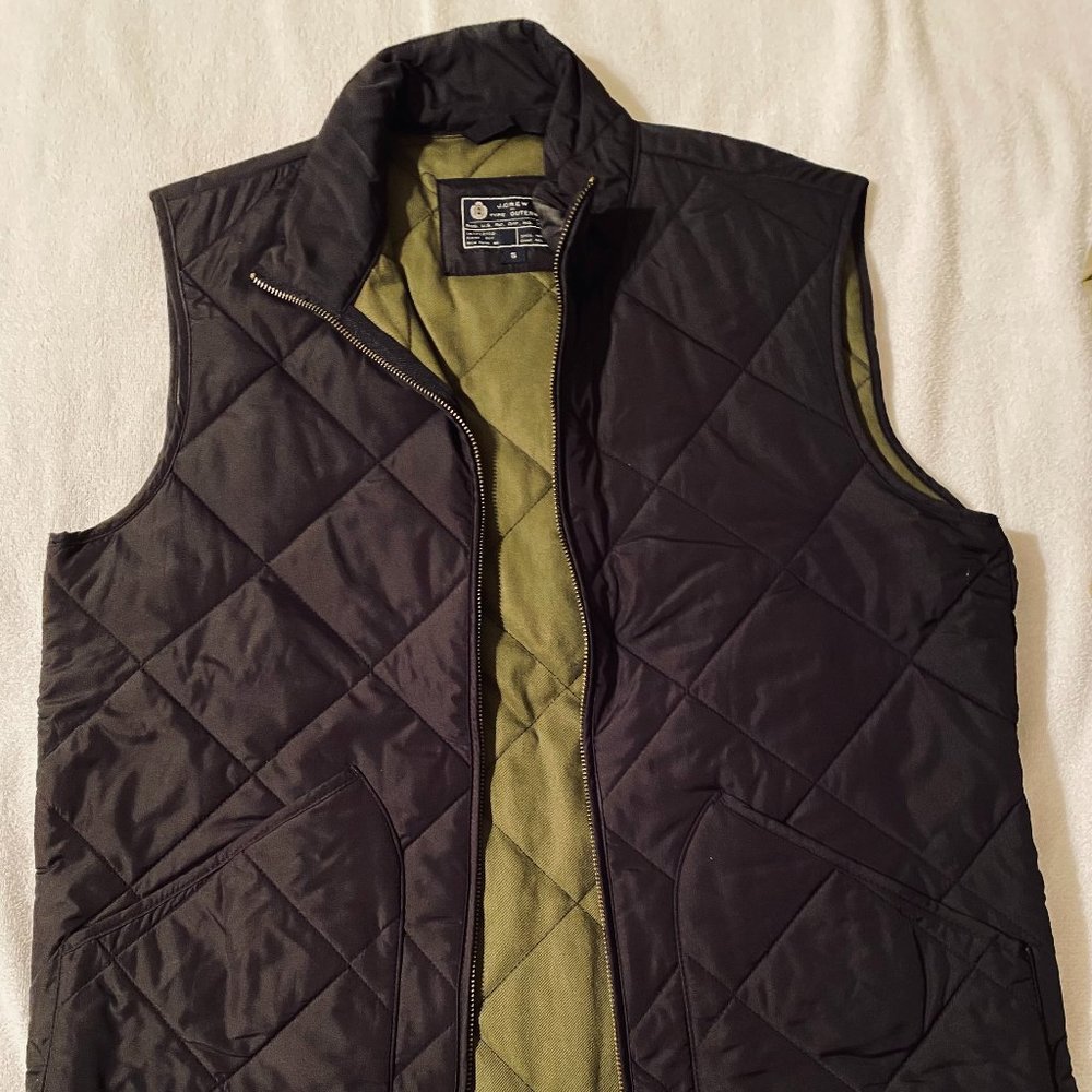Men's J. Crew Quilted Zipper Vest, Size Small